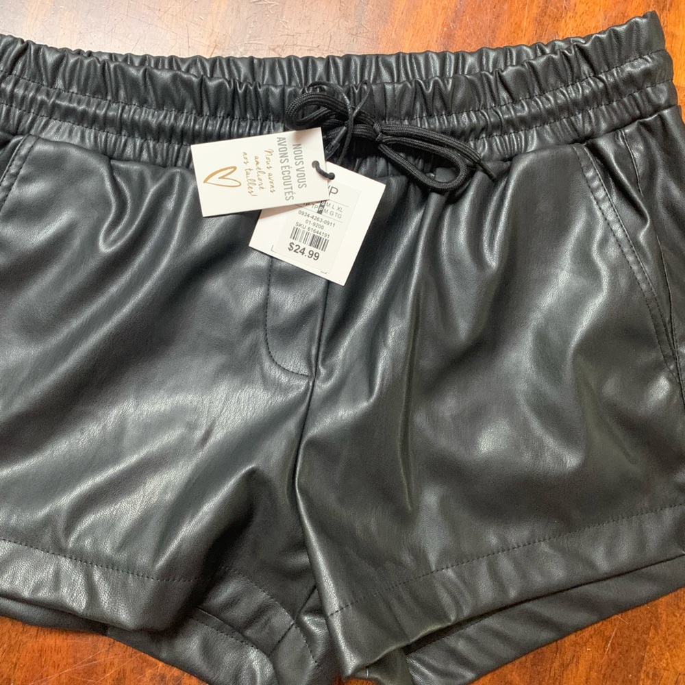 Faux Leather Shorts